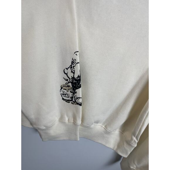 Disney Winnie the Pooh Christopher Robin Bday Party Sweatshirt Hoodie Ivory XL - Picture 7 of 13